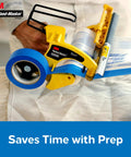Hand Masker Painter Tape And Masking Film Dispenser Kit For Fast Masking Prep With A 12 Inch Blade And Surface Safe Tape Film Set