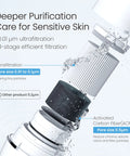 NSF Certified Faucet Water Filter 0.01 Micron Ultra Filtration for Bathroom Sink showing filter layers and water flow