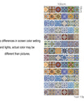13 Strips Stair Stickers Self Adhesive PVC Home Decor Decals Staircase Murals With Ceramic Tile Pattern 39 Inches Long 7 Inches Wide
