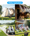 Portable Outdoor Misting System Kit with 6000mAh Pump, 20L Bucket, 26Ft Hose, cooling tent, horse stable, golf cart, patio