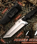 Fixed Blade Outdoor Knife With Kydex Sheath, Razor Sharp D2 Steel, Full Tang, Beast Of A Camping And Survival Tool For Bushcraft
