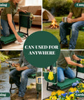 Garden Kneeler and Seat With Extra Wide 8 Inch Thick Pad, Heavy Duty Foldable Kneeling Bench With Two Tool Pouches for versatile use