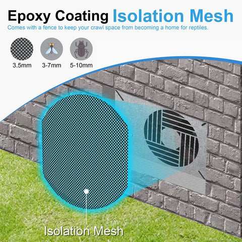Epoxy coating isolation mesh detail for Ultra Kickass 700CFM Crawl Space Vent Fan With Humidistat And Dehumidistat IP55 Rated 10 Inch Fan