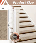Edging Stair Treads Non Slip Carpet Mats 28 Inch By 9 Inch Indoor Stair Runner For Wooden Steps Durable Beige 15 Pack With TPE Backing Ideal For Homes With Kids And Pets
