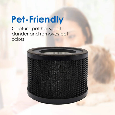 2-Pack Replacement Filter For TaoTronics TT-AP001 And VAVA VA-EE014 Air Purifiers with 3-In-1 True HEPA Filtration
