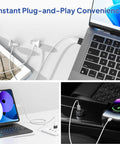 4 Pack USB C Female To USB A Male Car Charger Adapter used with laptop, tablet, and car for iPhone 17 16 Pro Max and Samsung Galaxy S26