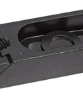 Nuzzler Black Oxide Edge Clamp with 1018 Steel, 1/2 Inch Bolt, 5-3-16 Inch Length, shown with clamping surface and thread detail.