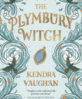 Cover of 'The Plymbury Witch' by Kendra Vaughan featuring swirling designs and birds for fans of paranormal suspense and gothic cozy vibes.