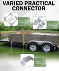 Four Sets Trailer Wood Side Brackets Latches With Screws for secure trailer wood sides and cargo with stake pocket connectors.