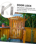 Stainless Steel Sliding Barn Door Lock And Latch Heavy Duty Rotating Hasp With Secure Gate Bolt Built Tough For Cranked Tight Security And A No Fuss Setup To Keep Your Spot Locked Up Smooth on a wooden gate