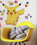 Pikachu Giant Peel And Stick Wall Decals Comes With 14 Pieces Big Vinyl Wall Stickers For Kids Rooms Removable Repositionable Decor