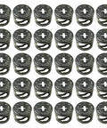 Tough As Nails Cam Lock Fasteners For Furniture Building And Cabinet Connectors With Hidden Deck Fitment No Sweat Setup Pro Grade Wood To Wood Joining Hardware 30 Piece Bulk arranged in a grid view.