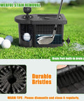 Universal Golf Cart Ball Washer And Club Head Cleaner Kit With Easy Snap Mount and Bad Ass Heavy Duty Power Brushes, shown with durable bristles.