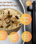 Instant Mountain Veggie Sansai Okowa Rice Meal Grab And Go For Camping And Emergency Prep Pack Of 3, bowl of rice with chopsticks