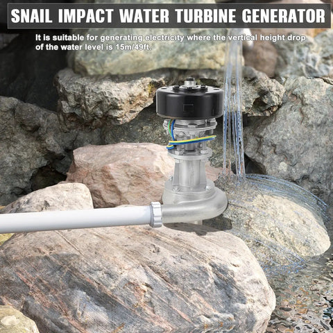 1000W Portable Water Turbine Generator For Home Power And Lighting 220V Aluminum Alloy Mini Hydropower Station with water flow