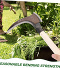 All In One Multi Functional Gardening Weeding Tool With Dual Blade Manganese Hook Portable for weeding and mowing in garden use
