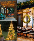 Two Pack Battery Operated Fairy Lights With Remote, 400 LEDs Spanning 132 Feet Of Warm White Twinkle Copper Wire in various decor settings