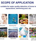 Scope of application for High Accuracy Digital PH Meter For Home Water Testing 0 To 14 PH Range With ATC, featuring usage examples.