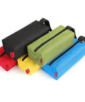 Rugged Five Pack Tool Pouches Set With 1680D Waterproof Fabric in black, green, yellow, blue, red for easy sorting, displayed on white background.