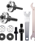 Angle Grinder Drill Adapter Kit All In One Ready To Go With 10mm And 6mm Arbor Mandrels Includes Spanner Wrenches Flange Nuts