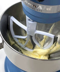 KA-6L Plastic Beater Blade in mixer, blending ingredients, fits 6 Quart Bowl-Lift Stand Mixers grey replacement paddle