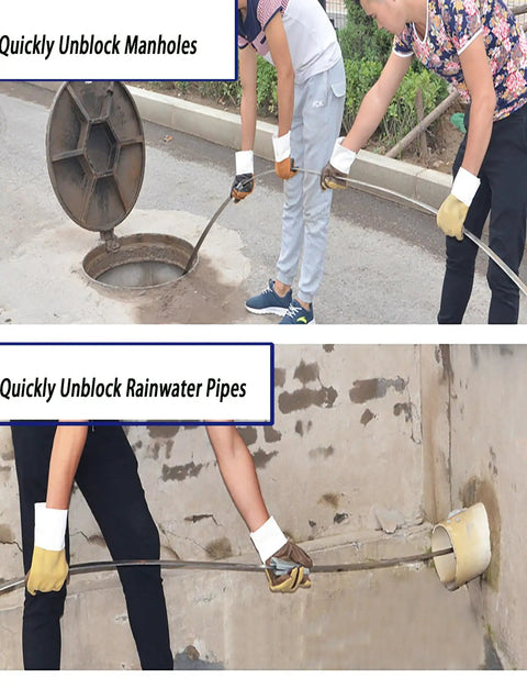 Heavy Duty Drain Cleaning Steel Strip 131 Ft Flat Iron Bar Snake For Nasty Clogs used to unblock manholes and rainwater pipes.