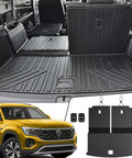 All Weather TPE Cargo Mat With Backrest Mats For Volkswagen Atlas 6 And 7 Seat SUV 2018 2019 2020 2021 2022 2023 2024 2025 2026