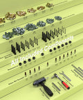 Rivet Nut Drill Adapter Kit With Dual Drive Modes Drill And Ratchet, 270 Nuts And 36 Mandrels Included, component overview