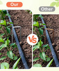 Comparison of Six Inch Galvanized Landscape Staples With Gasket Caps 100 Pack U Shaped Pins and another brand in garden.