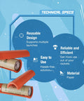 Dual Pack 24-Millimeter To 29-Millimeter Engine Adapters For Model Rockets Paper Motor Adapters with reusable design on blue