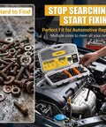 All In One M6 10.9 Grade Alloy Steel Hex Socket Bolts Nuts Washers Kit 261-Piece Fastener Set in use during car repair