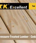 Top Shelf Size 10 By 3-1/2 Inch Deck Screws 330 Count T25 Star Drive Wood Screws With Bite Grip Threads And Premium Yellow Rust Shield Coating used in cedar pressure-treated lumber decking.