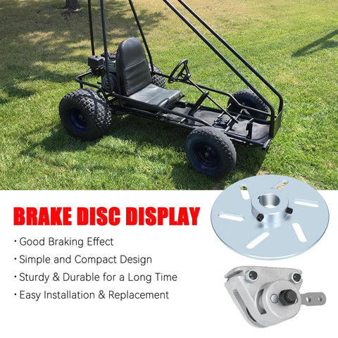 Beefed-Up Go Kart Brake Kit Compatible With Yerf-Dog Manco 9598 9597 And More, Mechanical Disc Caliper For Predator 212Cc