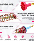 Washer Suspension Rods Twenty Seven Point Six Inch Precision Fit For WA54R7200AV US And WA54R7200AW US Replacement Parts To Cut Noise And Vibrations And Say Bye To Racket For Your Samsung Front Load Laundry Quiet And Running Smooth, steel spring rod with PVC cap