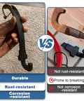 Comparison of heavy duty cast iron grill grate lifter showing durability and rust resistance features