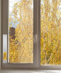 Two Piece Window Plate Assembly For Sliding Windows, Well Insulated Air Barrier, Versatile AC Window Plate Components For Homeowners, Ready For Quick Install, Durable Metal Finish, white aluminum panel on sliding window