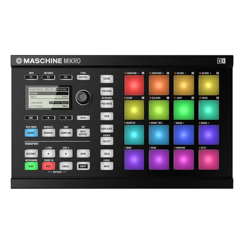Mikro MK2 Groove Production Studio Controller With Multicolor Pads For Easy Beat Making And Live Jams, Browse Load Tweak And Automate All Sampler And Effect Params, Route And Sequence External Gear On The Go, top view