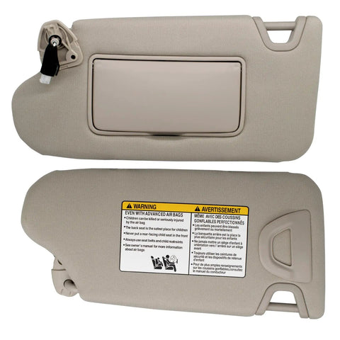 Left Driver Side Sun Visor For Nissan Altima 2013-2018 With Built-In Light Beige Direct Replacement Non OEM 96401-3TA2A