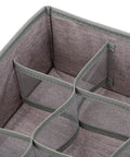 Foldable Oxford Fabric Closet Organizers For Socks And Underwear With Multi Compartments interior view highlighting dividers.