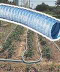 Flexible 4 Inch Perforated Underground Drainage Tube For Yards And Patios, shown in garden with plants, for DIY French drain pipe use