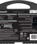 Back of Eneloop Pro High Capacity NiMH Battery Pack Set With Charger And Storage Case Includes 8 AA And 2 AAA Rechargeable Batteries