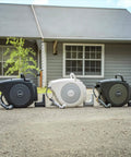 Retractable Garden Hose Reel With Automatic Rewind Easy Setup Wall Mounted 100 Ft Seaweed Green No Fuss Lock Any Length