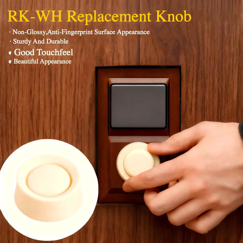Hand adjusting Beige Rotary Dimmer Switch Knob Pair Universal Replacement For Lutron D600P D603P And DNG600P on wall