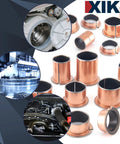 Oilless Bronze Sleeve Bearing 16x18x20mm 4 Pack Heavy Duty With Carbon Steel Base Bronze Sintered Core And PTFE Composite For Low Friction High Wear Resistance And Efficient Heat Transfer bronze sleeve bearings for machinery