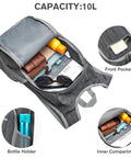 Lightweight Packable Hiking Daypack 10L/15L Foldable Outdoor Backpack For Travel And Day Hikes showing inner space and compartments
