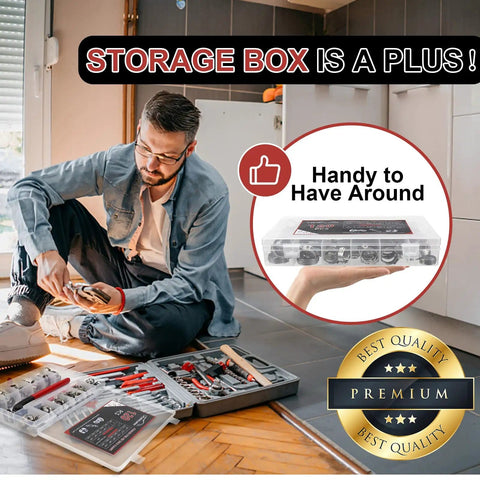 Man using 120 Piece PEX Clamps Kit With Pliers Heavy Duty Stainless Steel Cinch Crimp Rings For One Half Inch Three Quarters Inch