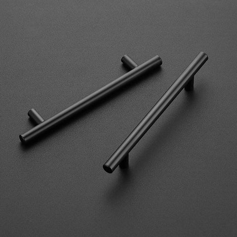 Matte Black 7.38 Inch Cabinet Pulls 30 Pack Stainless Steel Kitchen Cupboard Handles 5 Inch Center To Center Hole Spacing Durable
