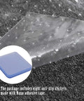 Plastic Floor Runner For Carpet Protection 27 Inch By 25 Foot Stain Resistant Non Slip Rug Protector on carpet with adhesive tape