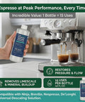 Espresso Machine Descaler For Ninja Luxe Café NCCA1000 CFP451 CFP301 15 Uses Per Bottle 16 Ounce Concentrate With 45 Percent Acid