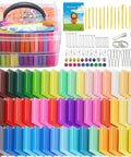 Ultimate Polymer Clay Starter Kit With 50 Vibrant Colors, Oven Bake Modeling Clay, tools, accessories, and guide